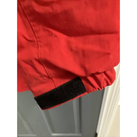 LL Bean Coat Mens Large Parka Coat Hidden Hoodie Black Red Outdoor Adult OP928 - Picture 6 of 10